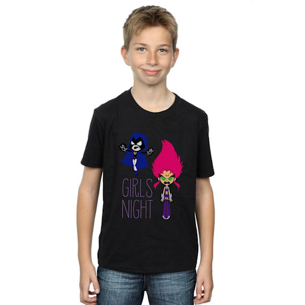 DC Comics Boys Teen Titans Go Girls Night T-Shirt 5-6 år Svart Black 5-6 Years