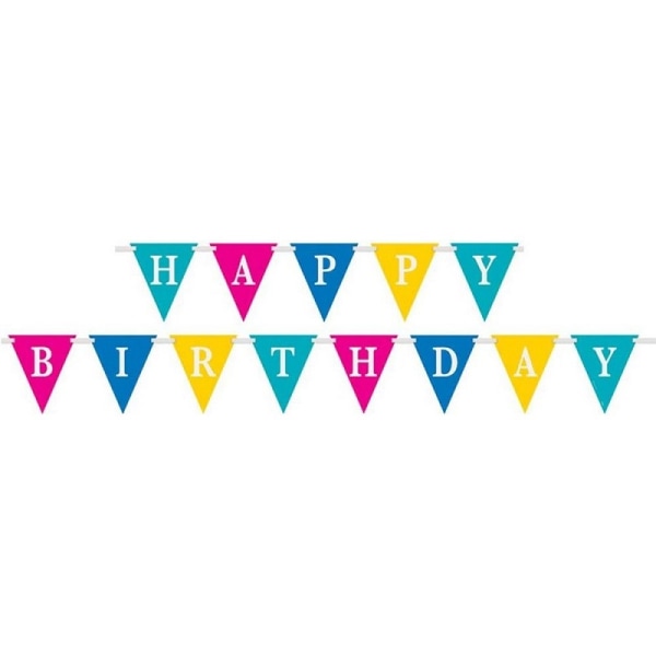 Unikt festpapper Grattis på födelsedagen Bunting One Size Multicoloure Multicoloured One Size