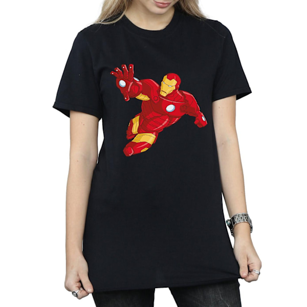 Iron Man Dam T-shirt för kvinnor/flickor XL Svart Black XL