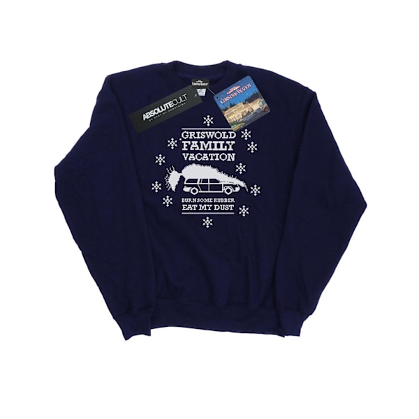 National Lampoon's Christmas Vacation Herr Eat My Dust Sweatshirt Navy Blue L