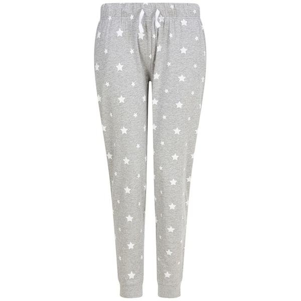 SF Dam/Kvinnor Stjärnor Lounge Byxor L Heather Grey/Vit Heather Grey/White L