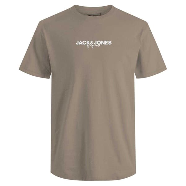Jack And Jones Herr Corp T-shirt i bomull (5-pack) M Vit/Grå White/Grey/Navy/Olive/Beige M