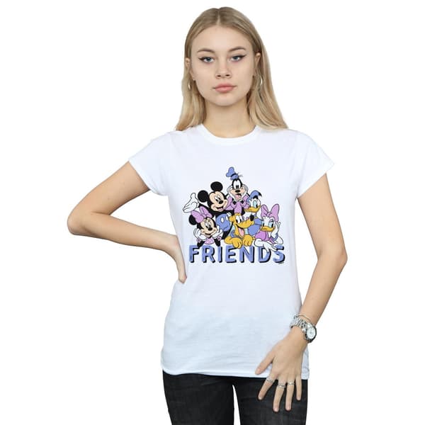 Disney Dam/Dam Klassiska Vänner Bomulls T-shirt M Vit White M