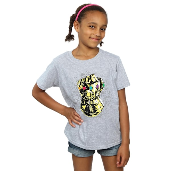 Marvel Girls Avengers Infinity War Thanos Fist Bomull T-shirt 1 Sports Grey 12-13 Years