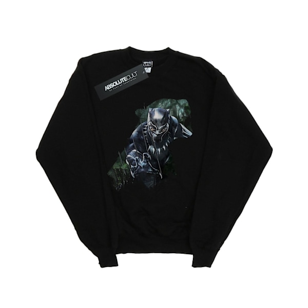 Marvel Girls Black Panther Wild Silhouette Sweatshirt 12-13 År Black 12-13 Years