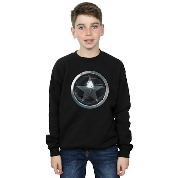 Marvel Boys The Falcon And The Winter Soldier Chest Star Sweatshirt Black 5-6 Years