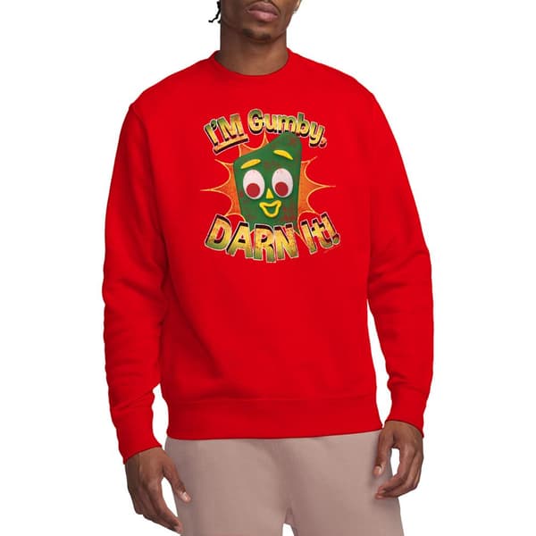 Gumby Unisex Vuxen \"Darn It\" Sweatshirt S Röd Red S