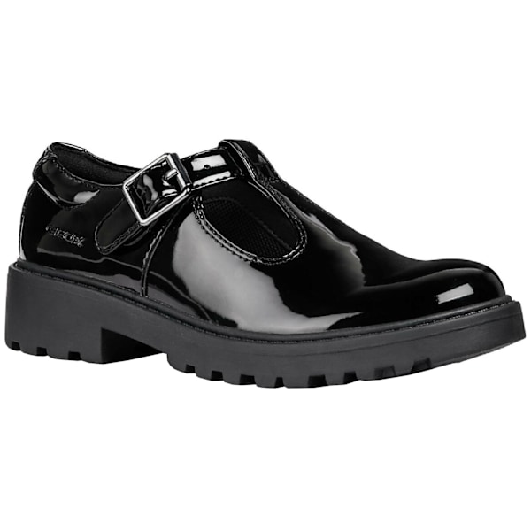 Geox J Casey G E läderspänne sko 5 UK svart Black 5 UK