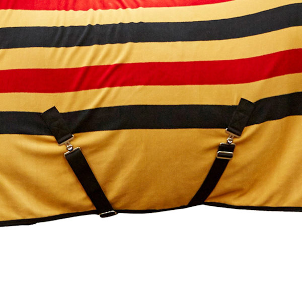 Whitaker Aintree Standard-Neck Randigt Hästfleece Täcke 5´ 3 Gul Yellow 5´ 3