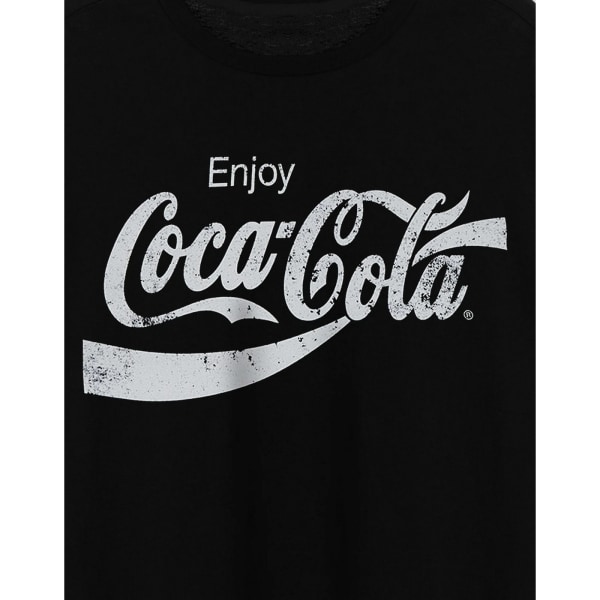 Coca-Cola Unisex Vuxen Distressed Logo T-shirt S Svart Black S