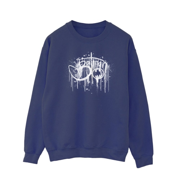 DC Comics Herr Batman Paint Splatter Sweatshirt S Marinblå Navy Blue S