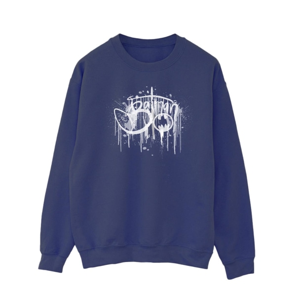 DC Comics Herr Batman Paint Splatter Sweatshirt XXL Marinblå Navy Blue XXL