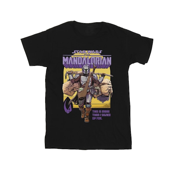 Star Wars Girls The Mandalorian More Than I Signed Up For Cotto Black 12-13 Years