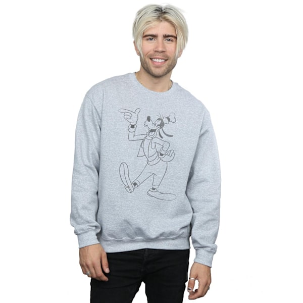 Disney Goofy Classic Baseball Sweatshirt S Sports Grey för män Sports Grey S