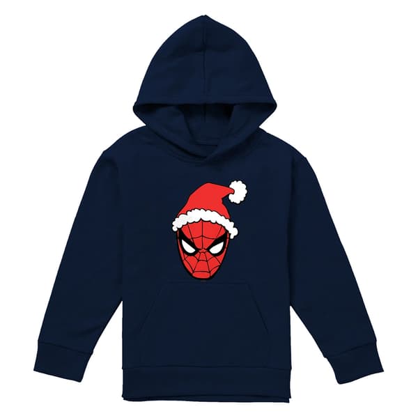 Spider-Man Barn/Barn Santa Hatt Pull Over Hoodie 7-8 År Navy 7-8 Years
