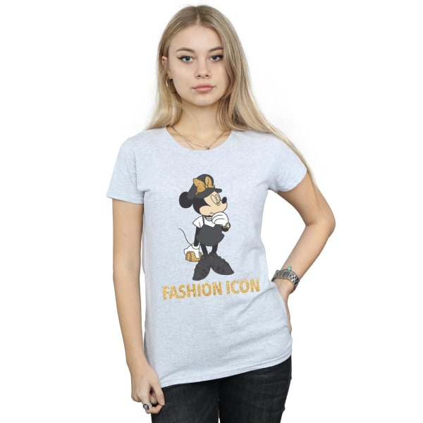 Disney Dam/dam Minnie Mouse Fashion Icon T-shirt i bomull L Sports Grey L