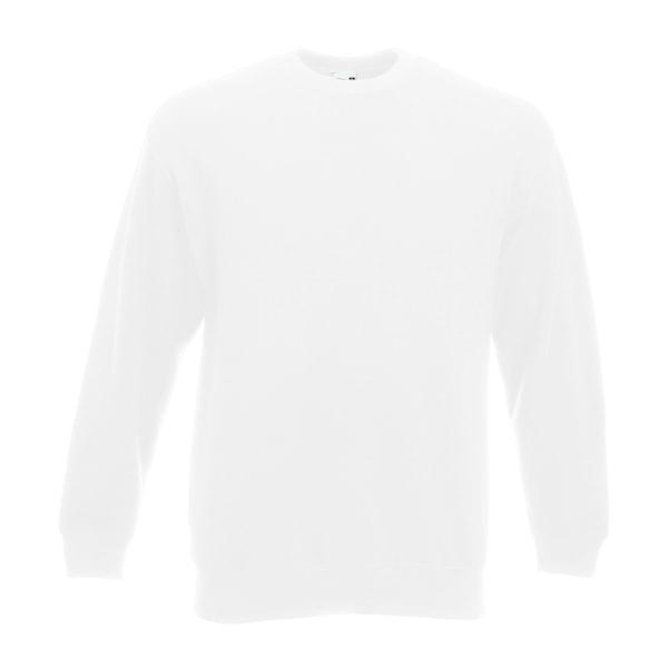 Fruit of the Loom Classic 80/20 Set-in Sweatshirt M Vit White M