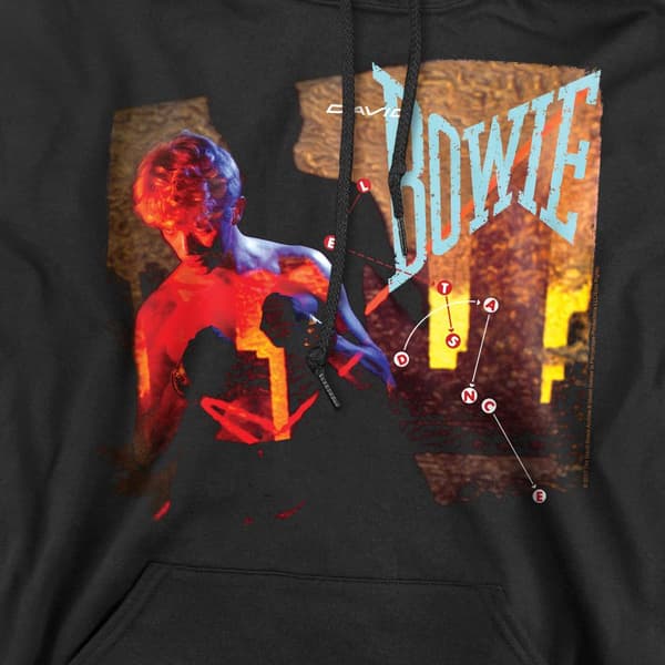 David Bowie Herr Let´s Dance Hoodie M Svart Black M