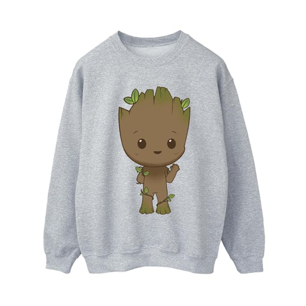 Marvel Dam/Kvinnor Jag Är Groot Chibi Våg Pose Sweatshirt M Sp Sports Grey M