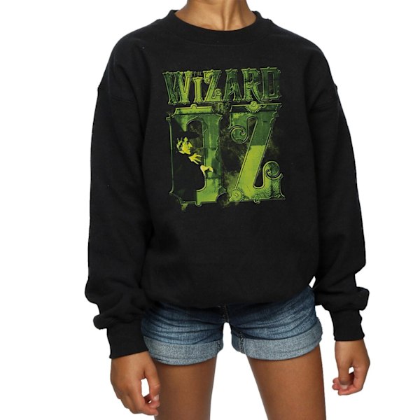 Trollkarlen från Oz Flickor Wicked Witch Logo Sweatshirt 5-6 År B Black 5-6 Years