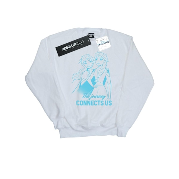 Disney Girls Frozen 2 Elsa och Anna The Journey Connects Us Sweatshirt White 7-8 Years