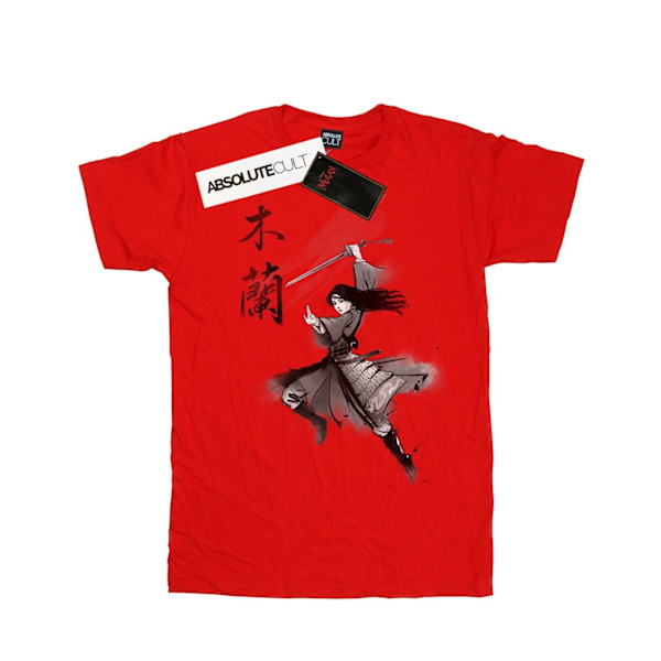 Disney Boys Mulan Movie Sword Jump T-Shirt 3-4 år Röd Red 3-4 Years