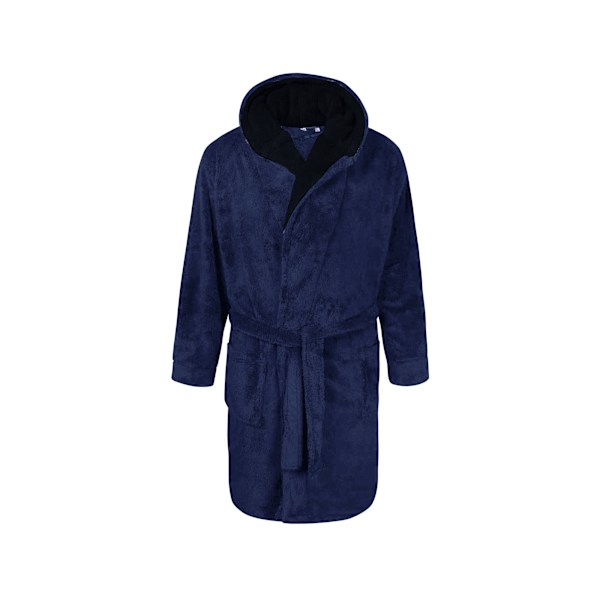 Duke Herrarnas D555 Newquay Huvad Kingsize Morgonrock 4XL Marinblå Navy 4XL