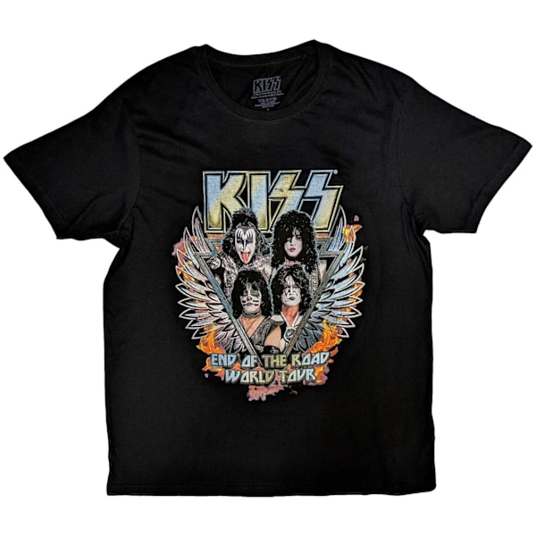 Kiss Unisex Adult End Of The Road Wings Baktryck T-Shirt XL B Black XL