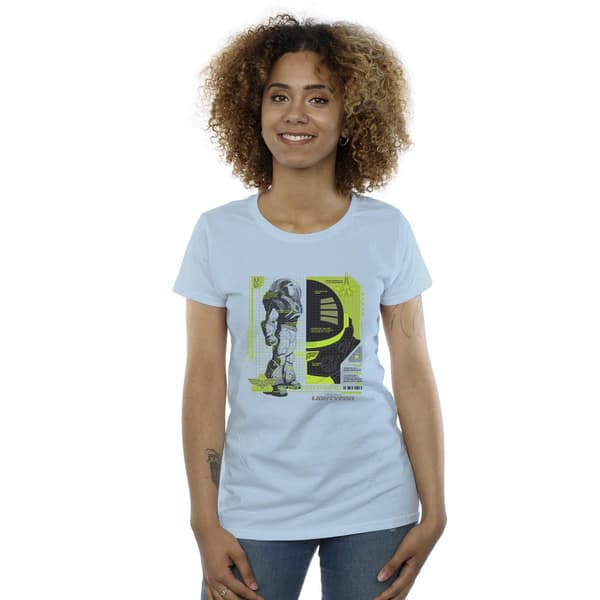 Disney Dam/Dam Lightyear Buzz Tech Panel T-shirt i bomull S Baby Blue S