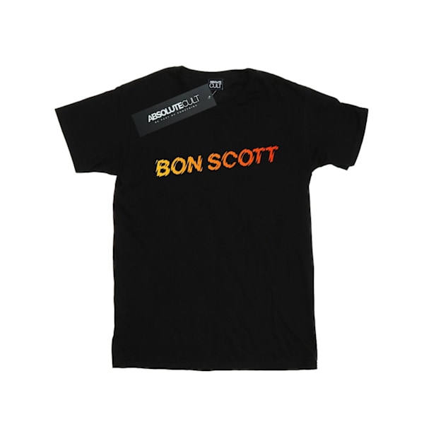 Bon Scott Dam/Kvinnor Shattered Logo Bomull Boyfriend T-Shirt Black 4XL