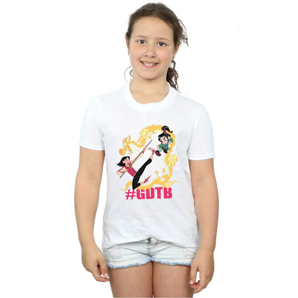 Disney Girls Wreck It Ralph Mulan Och Vanellope Bomull T-shirt White 12-13 Years