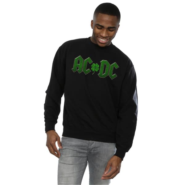 AC/DC Herr Shamrock Logo Sweatshirt M Svart Black M