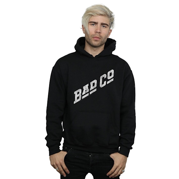 Bad Company Herr Distressed Logo Hoodie L Svart Black L