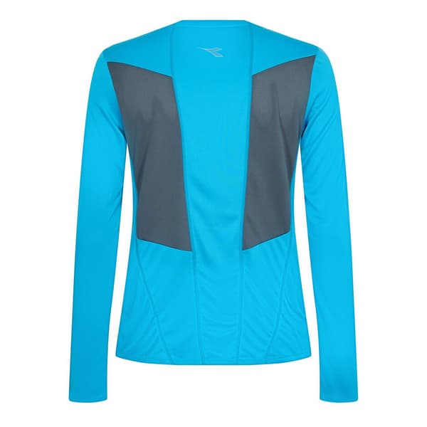 Diadora Långärmad Performance T-shirt för män L Blå Blue L