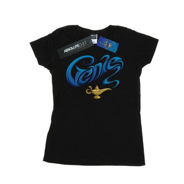 Disney Dam/Ladies Aladdin Movie Genie Lamp Bomull T-Shirt XX Black XXL