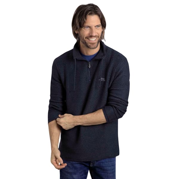 Weird Fish Mens Cruiser Macaroni Quarter Zip Pullover L Navy Navy L
