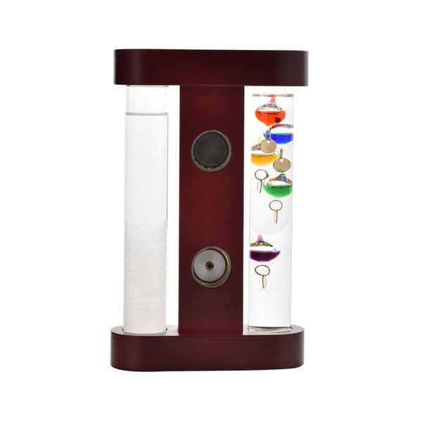 Galileo Termometer & Stormglas -18cm Multi Col 5 glödlampor One Si Mahogany One Size