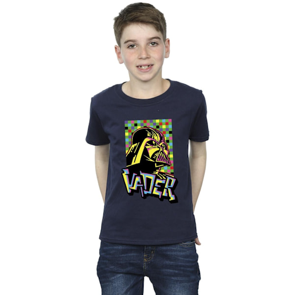 Star Wars Boys Vader Graffiti Pop Art T-shirt 3-4 år Marinblå Navy Blue 3-4 Years