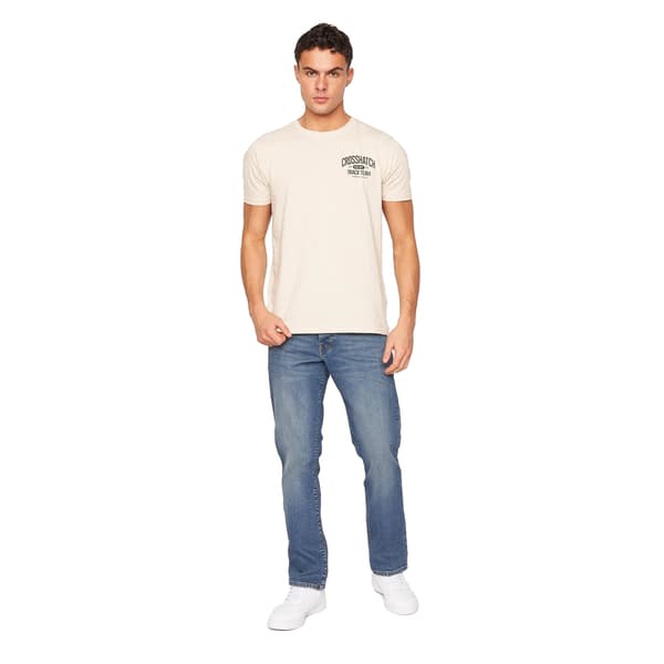 Crosshatch Herr Princed Jeans 36S Ljus Tvätt Light Wash 36S