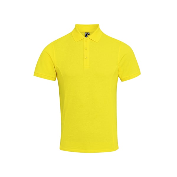 Premier Mens Coolchecker Plus Pique Polo Med CoolPlus 4XL Gul Yellow 4XL