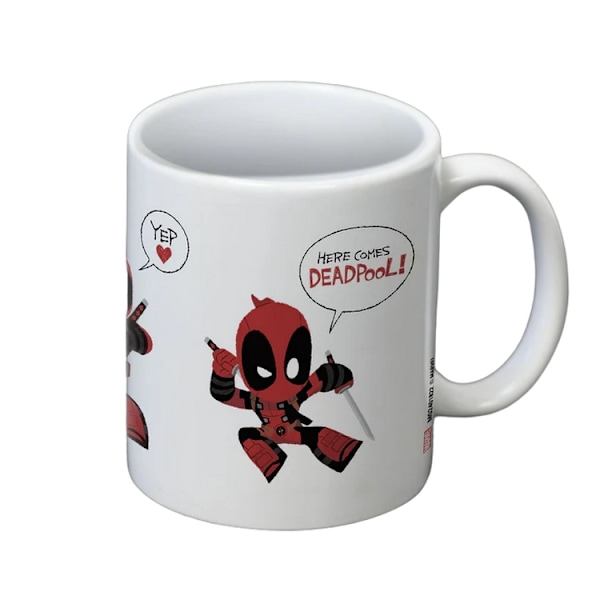 Deadpool Här Kommer Deadpool Mugg En Storlek Vit/Röd/Svart White/Red/Black One Size
