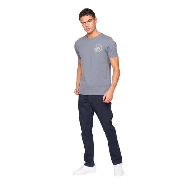 Crosshatch Herr Rå Söm Raka Jeans 32R Blå Blue 32R