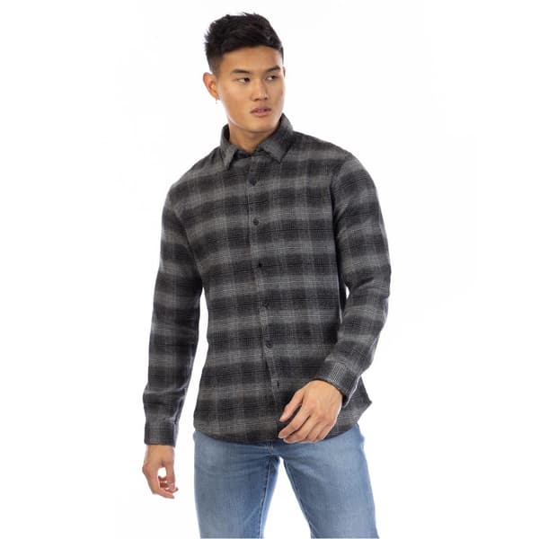 Peter Werth Herrskjorta Darrell Plaid S Svart/Grå Black/Grey S