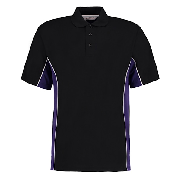 GAMEGEAR Herr Track Polycotton Pique Poloshirt XL Svart/Lila Black/Purple XL