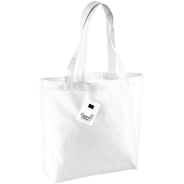 Westford Mill Organic Cotton 16L Shopper Bag One Size Vit White One Size