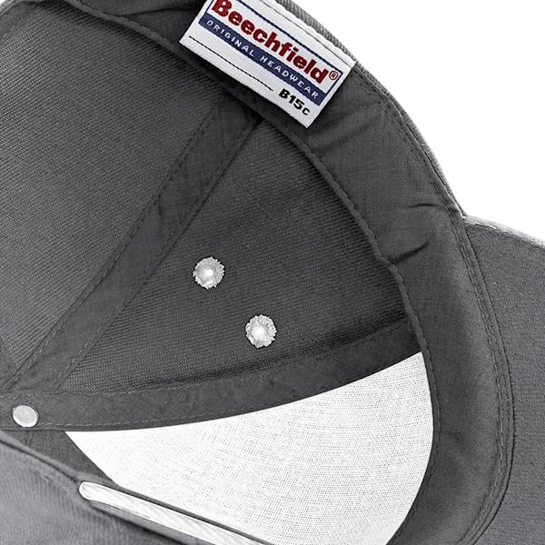 Beechfield 5 Panel Sandwich Peak Baseball Cap One Size Graphite Graphite Grey/Oyster Grey One Size