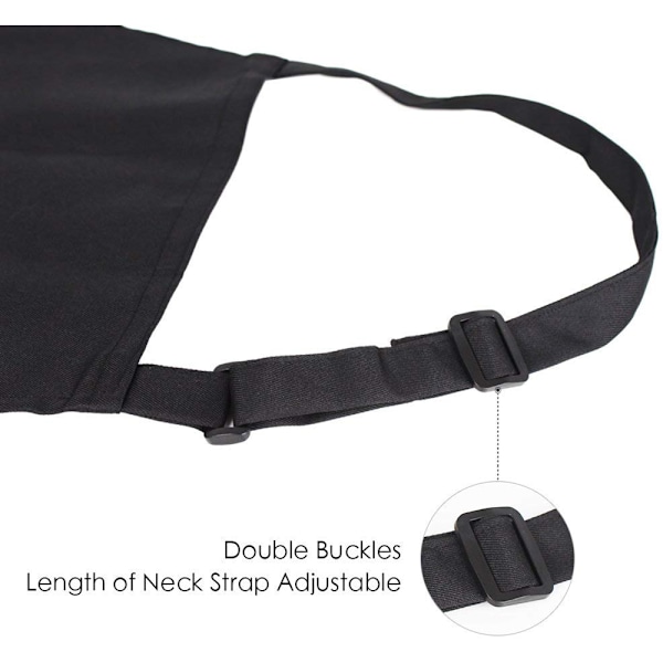 Bullet Reeva Bomulls Förkläde (2-pack) 65 x 90 cm Solid Svart Solid Black 65 x 90 cm
