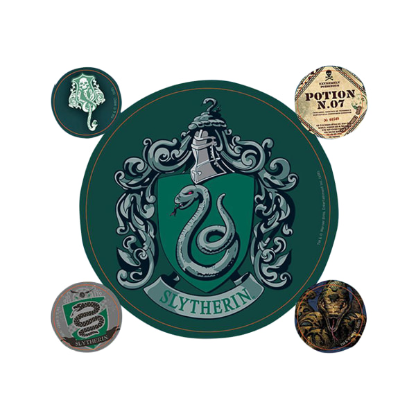 Harry Potter Slytherin-klistermärken One Size Grön Green One Size