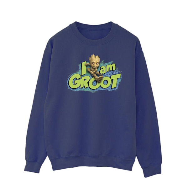 Marvel Herr Guardians Of The Galaxy I Am Groot Jumping Sweatshirt Navy Blue M