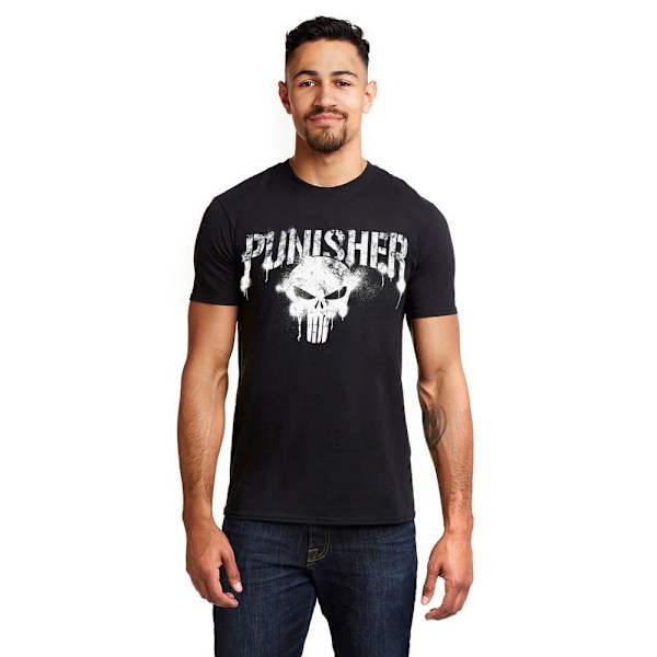 The Punisher Text T-shirt för män M Svart Black M